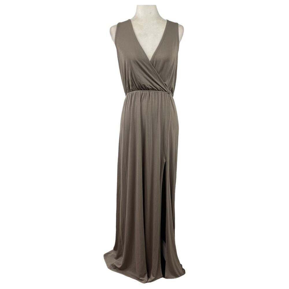 NWT Lulus Surplice Sleeveless Maxi Dress with Side Slit Cutout Back Size Small